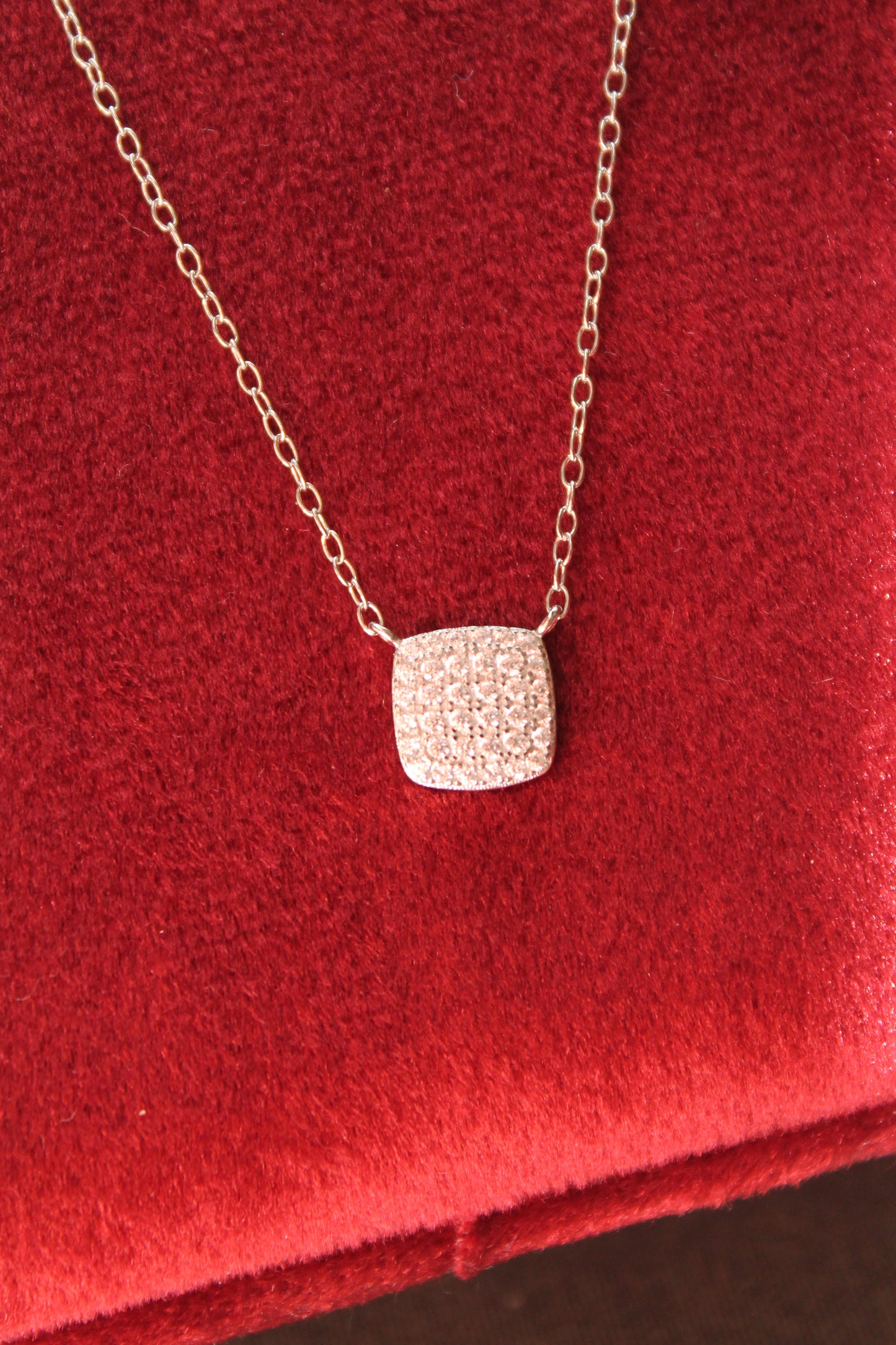 Collar cushion, plata 925 y zirconitas.
