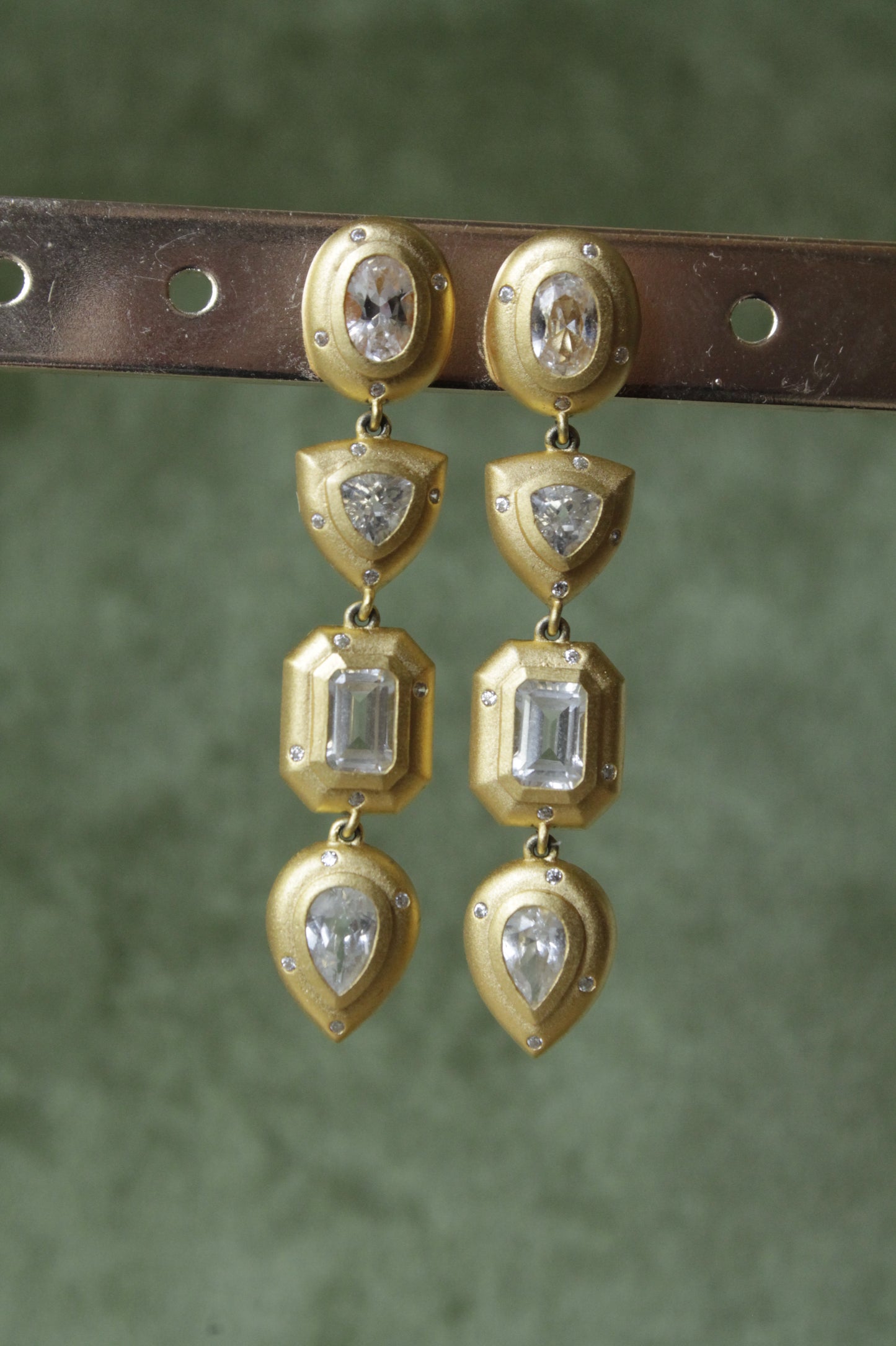 Aros plata 925 enchapados en oro y zirconitas