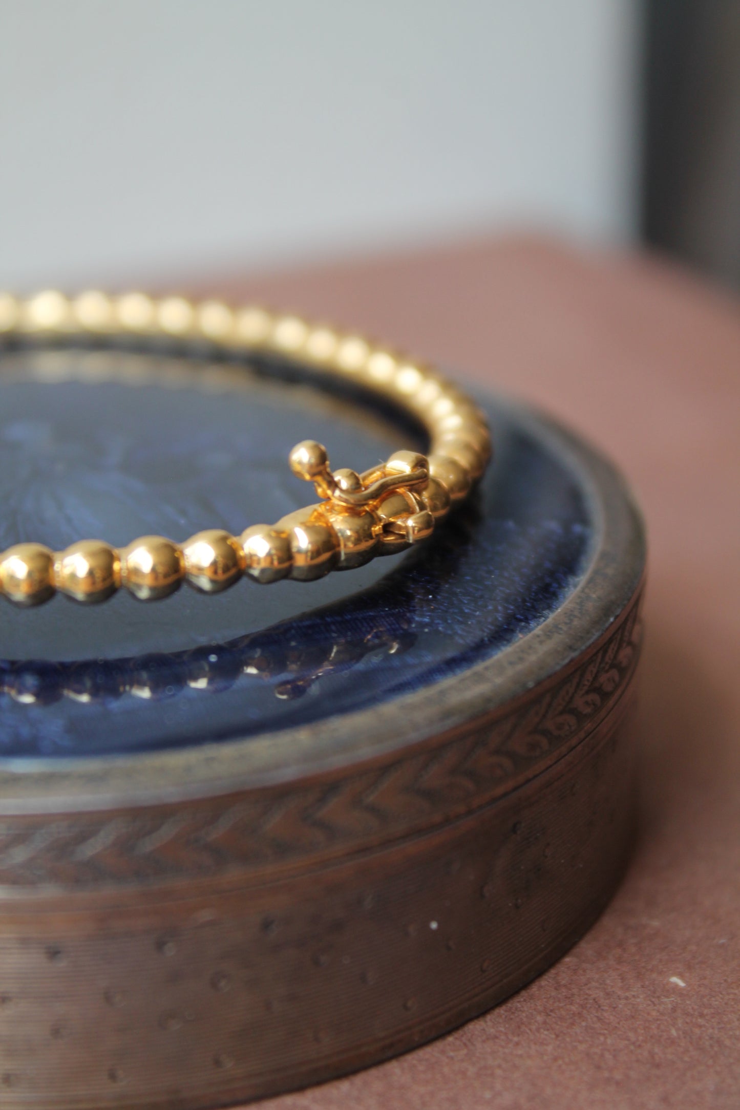 Pulsera metal plata 925, enchape en oro y cuarzo citrino