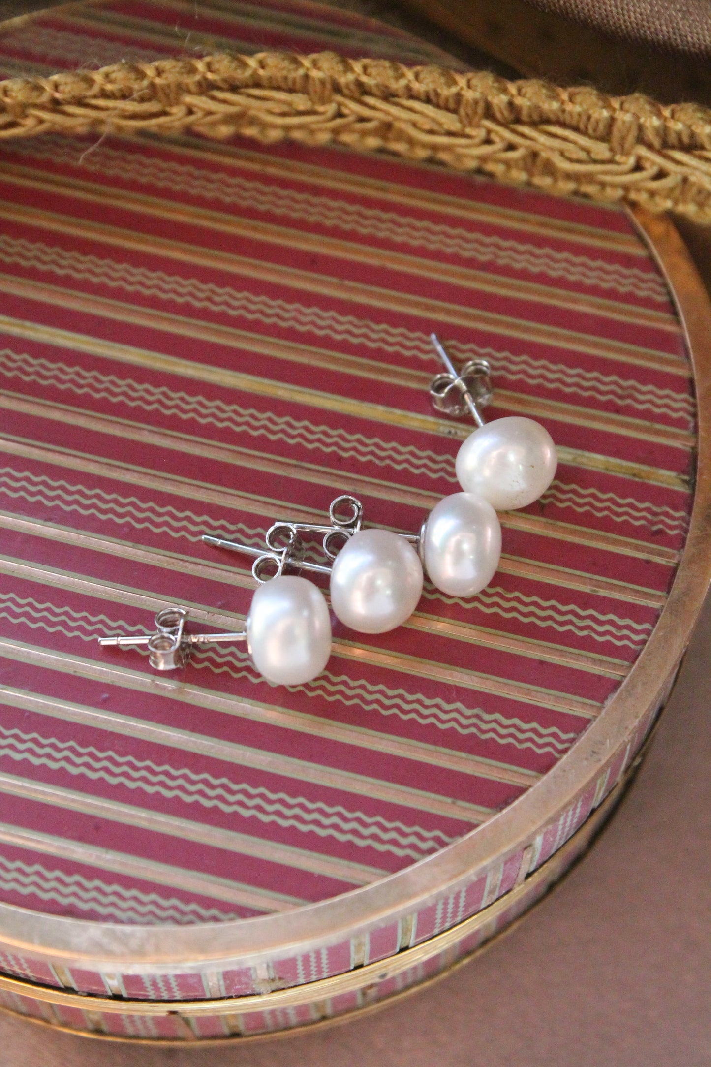 Aros plata 925 con perlas de agua dulce.