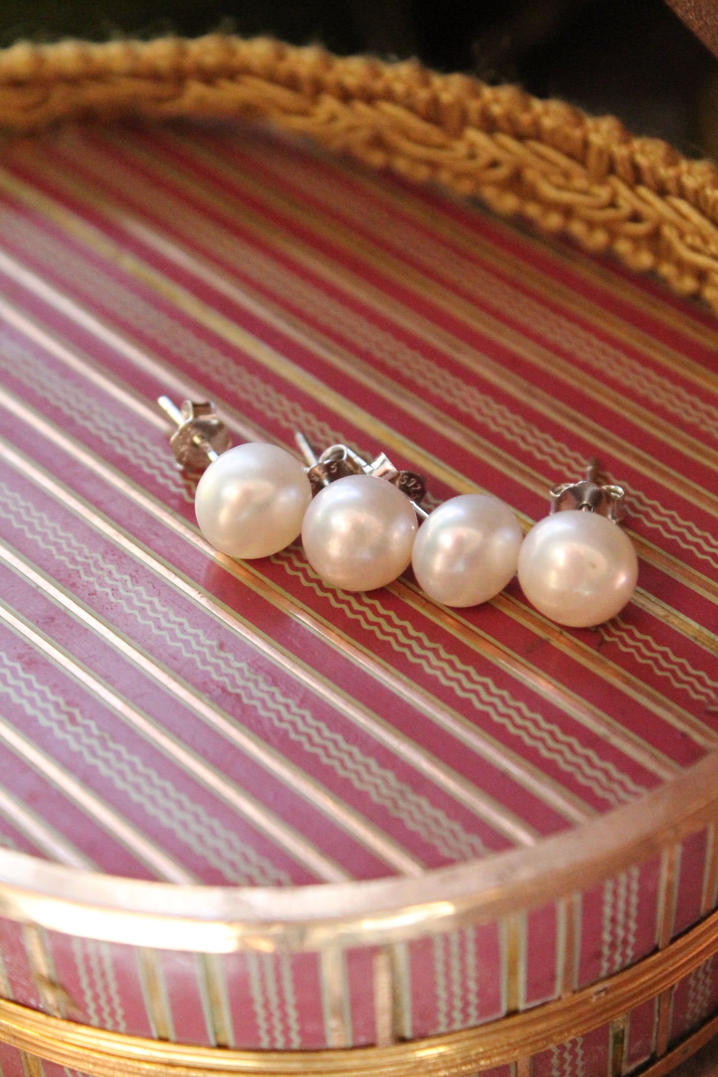 Aros plata 925 con perlas de agua dulce.