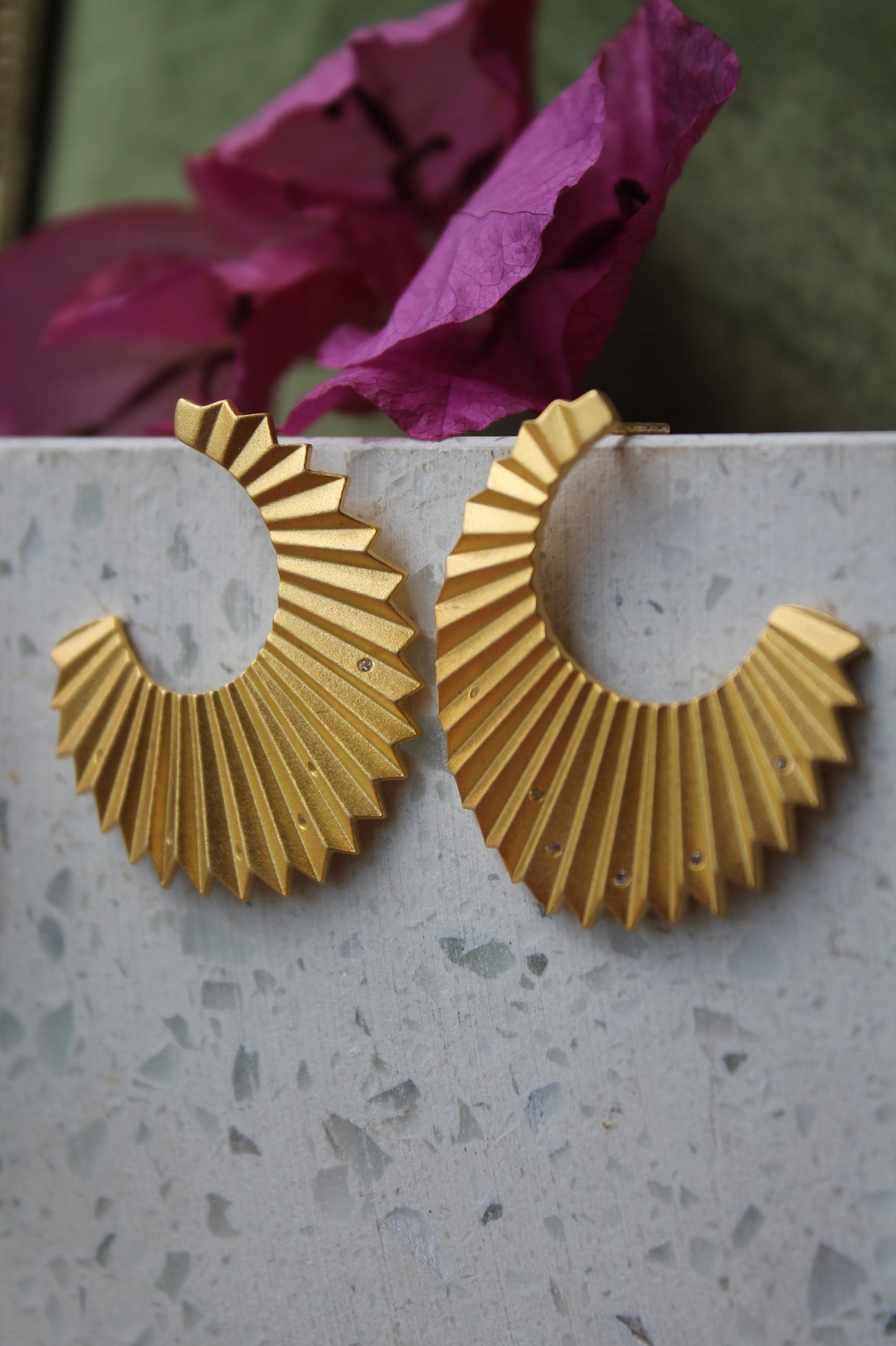 Aros plata 925 enchapados en oro con zirconitas