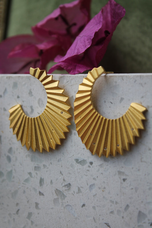 Aros plata 925 enchapados en oro con zirconitas
