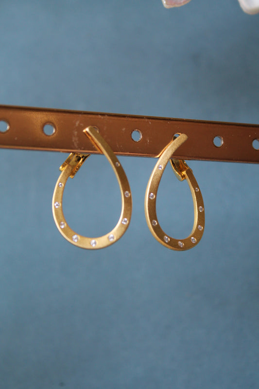 Aros plata 925 enchapados en oro y zirconitas