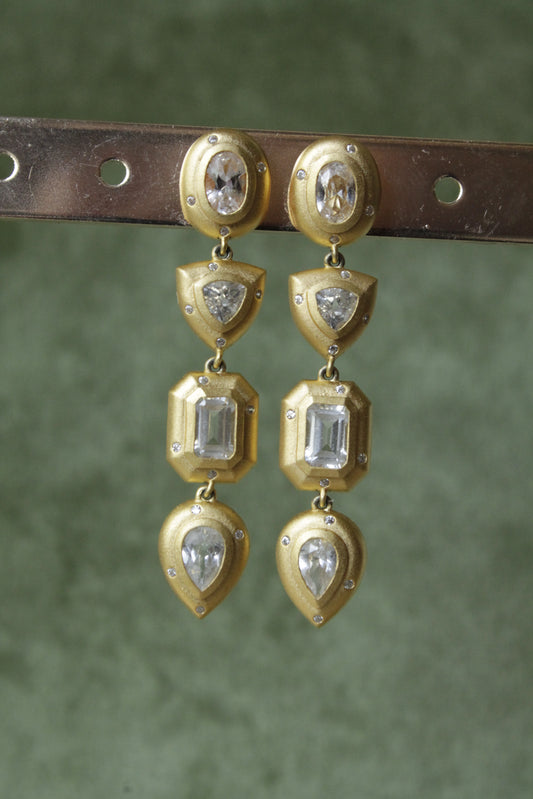 Aros plata 925 enchapados en oro y zirconitas